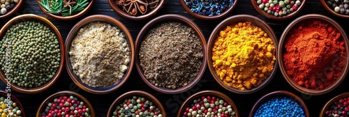 Realistic pattern of different spices and herbs, Background Image, Background For Banner