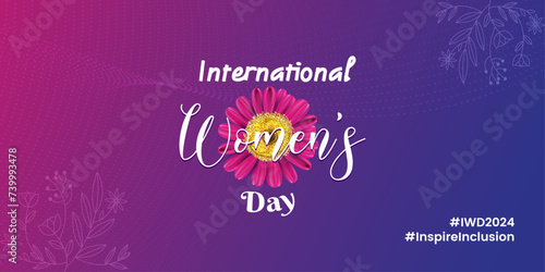 International Women's Day concept poster. 2024 Women's Day campaign theme- #InspireInclusion, Females for feminism, independence, sisterhood, empowerment, activism for women's rights