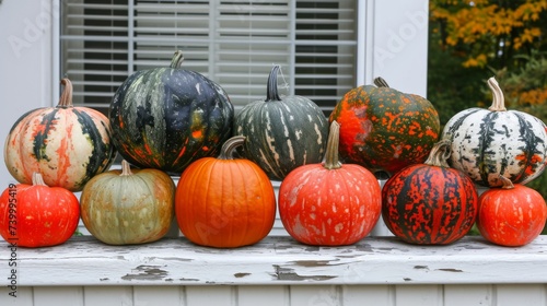 Pretty house with Autumn and Halloween decorations.