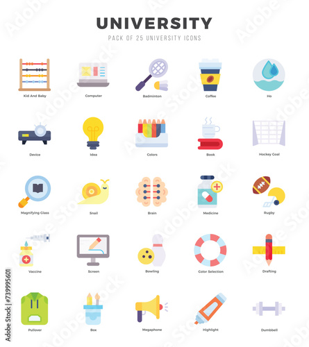 University Icon Bundle 25 Icons for Websites and Apps