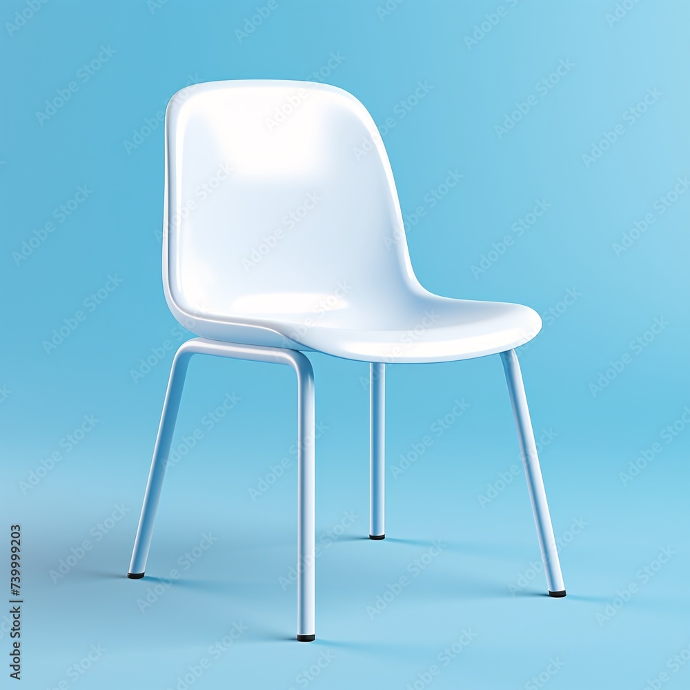 a white chair with legs a white chair with legs
