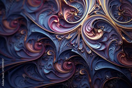 Elegant Abstract Swirls of Color