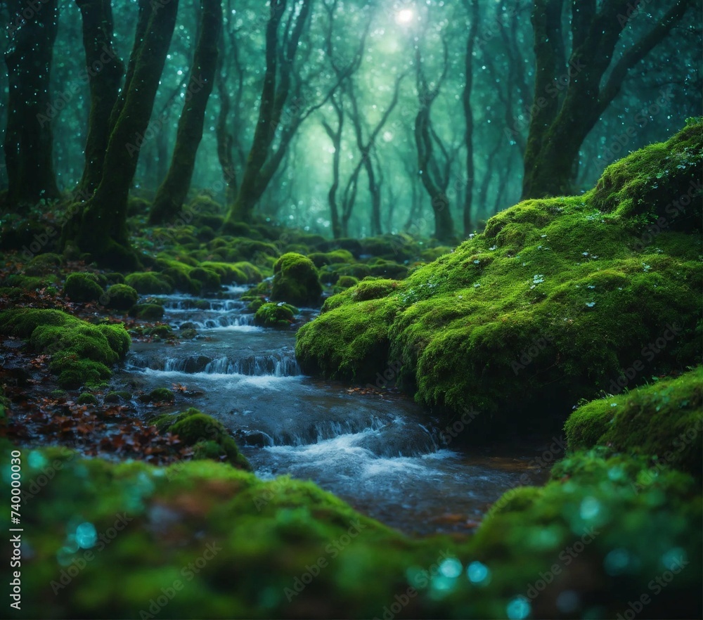 Beautiful and Relaxing Scene of Green Forest, Green Forest, Relaxing and Calming Forest Beautiful and Relaxing Scene of Green Forest, Green Forest, Relaxing and Calming Forest