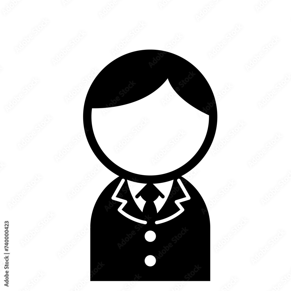 Obraz premium ブレザーの制服を着た男子学生のアイコン