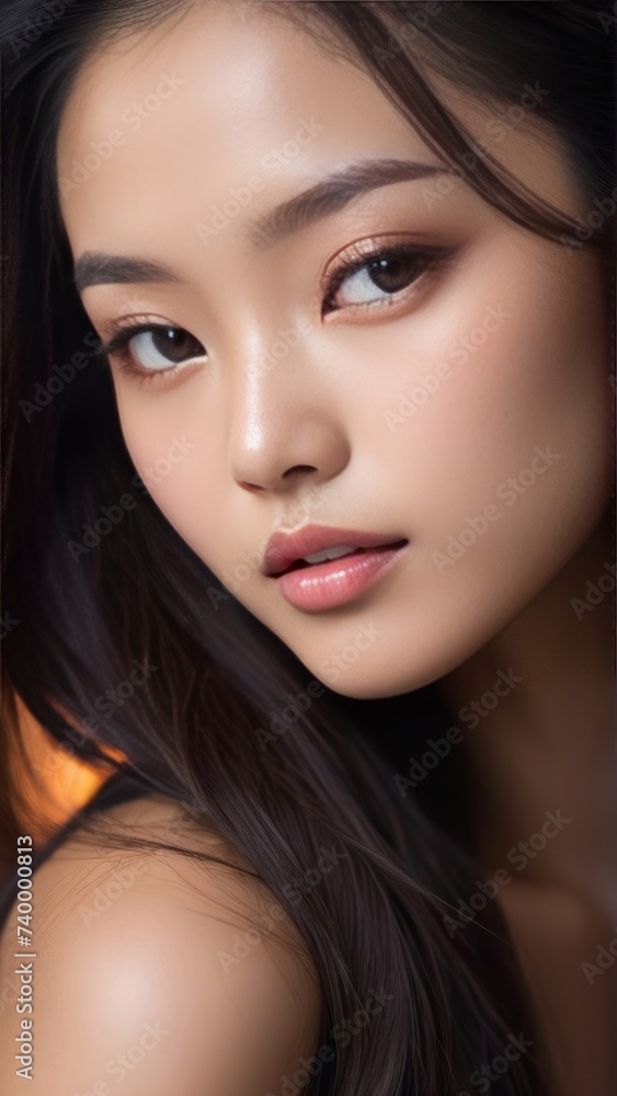 close up portrait asian woman. 4k portrait photo. suitable for skincare ads. close up portrait asian woman. 4k portrait photo. suitable for skincare ads.
