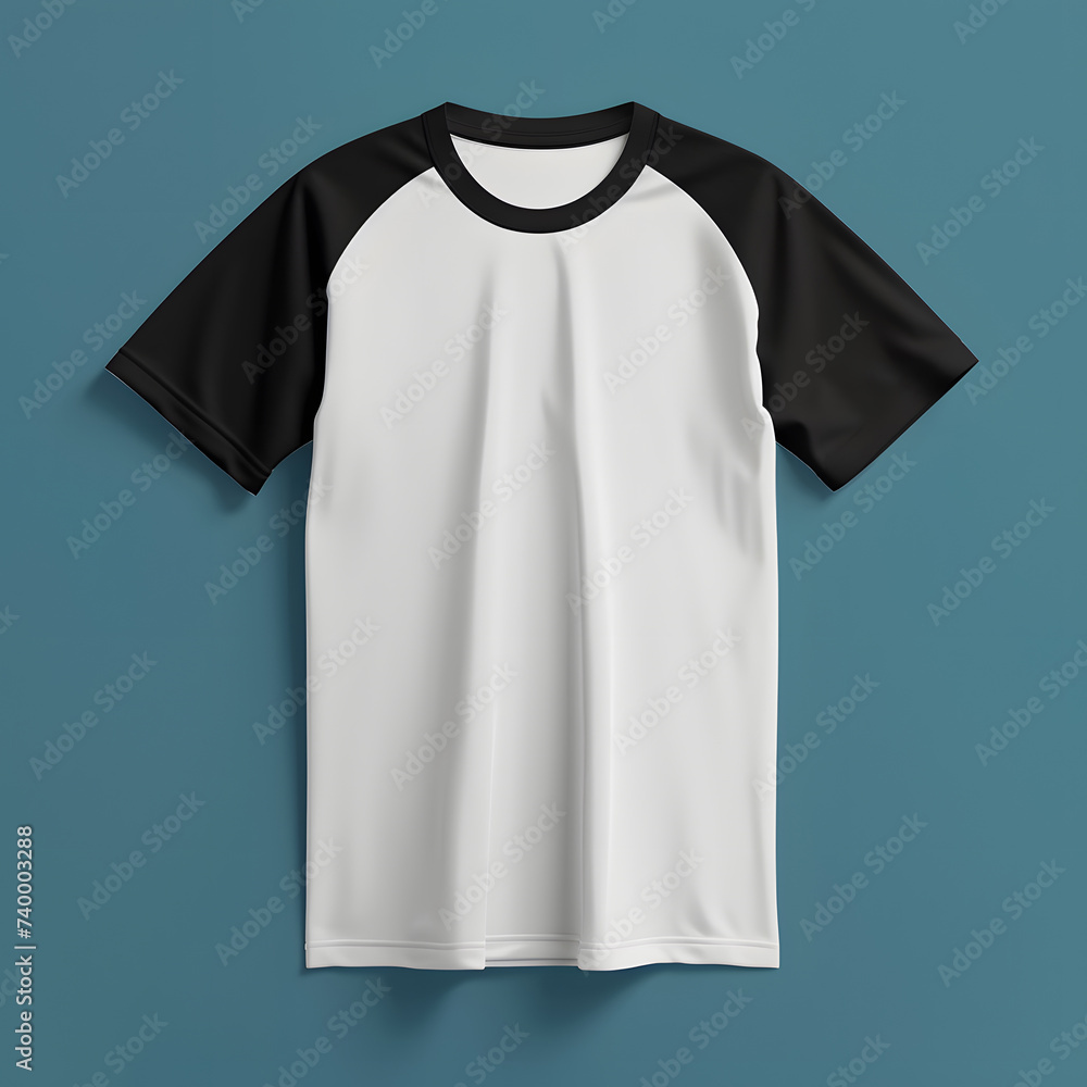 Raglan tee mockup, casual and sporty, styled for a team event or casual wear Raglan tee mockup, casual and sporty, styled for a team event or casual wear