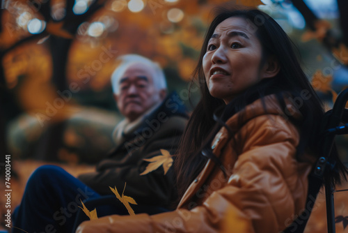 Reflective Moments in Autumn Park