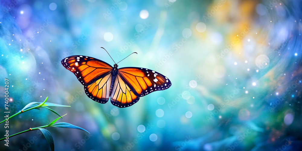 Monarch Butterfly in Summer Garden Monarch Butterfly in Summer Garden