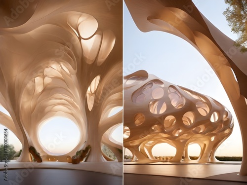an architectural wonder inspired by biomimicry, generative ai photo