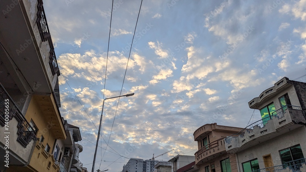 Clouds with calming scene, bright day, Thick clouds, Nice day