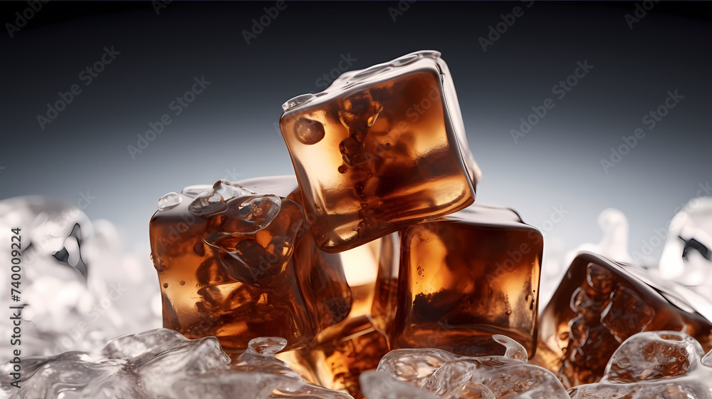 Close-up view of ice cubes in background Close-up view of ice cubes in background