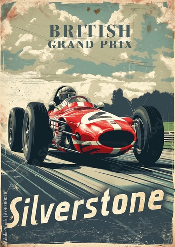 Silverstone Retro British Grand Prix Poster