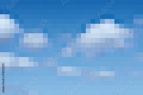 Retro video game pixel art sky texture
