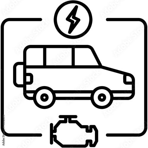 Hybrid Car Icon