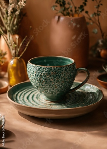 Create unusual and eye-catching images of handmade ceramics in light tones that can be used for the design of an online ceramic shop. Capture the best details and features of each product to give your