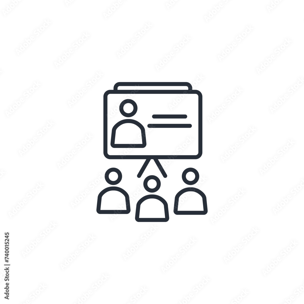 seminar icon. vector.Editable stroke.linear style sign for use web design,logo.Symbol illustration. seminar icon. vector.Editable stroke.linear style sign for use web design,logo.Symbol illustration.