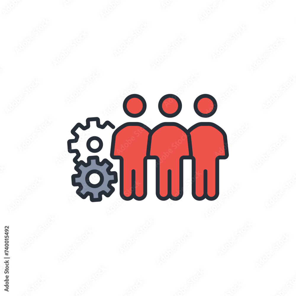 team icon. vector.Editable stroke.linear style sign for use web design,logo.Symbol illustration. team icon. vector.Editable stroke.linear style sign for use web design,logo.Symbol illustration.