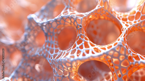 3d render of a nano engineered material for extreme temperature insulation