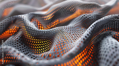 3d render of a nano engineered textile with smart temperature control photo
