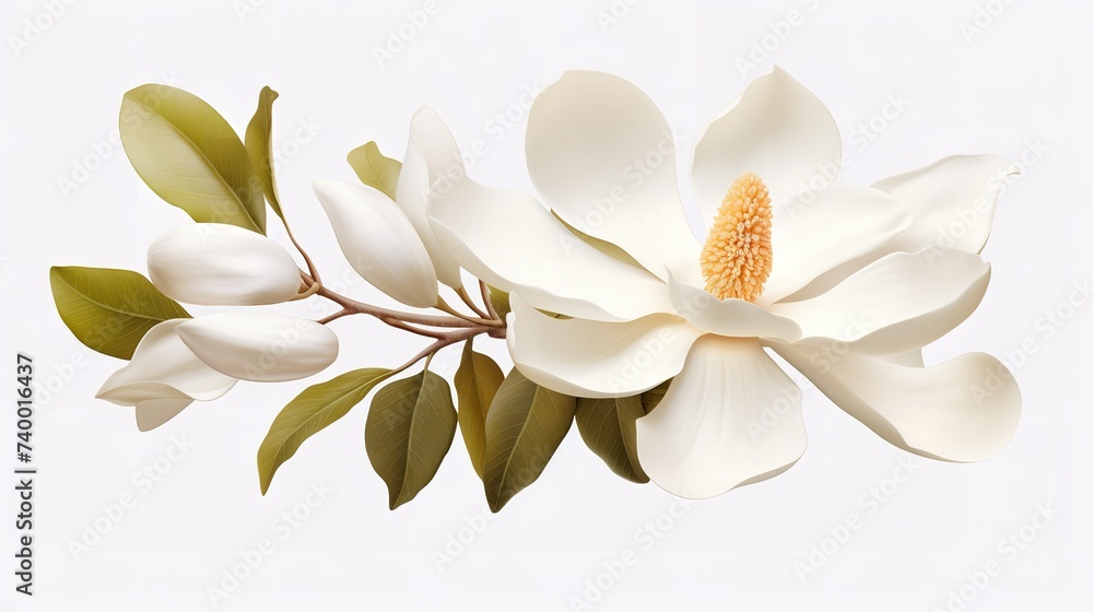 One Magnolia Flower Isolated on Transparent Background
One Magnolia Flower Isolated on Transparent Background