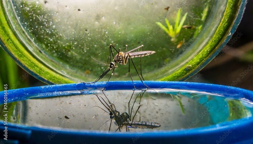 Mosquito da dengue Aedes aegypti brasil mosca  - obrazy, fototapety, plakaty 