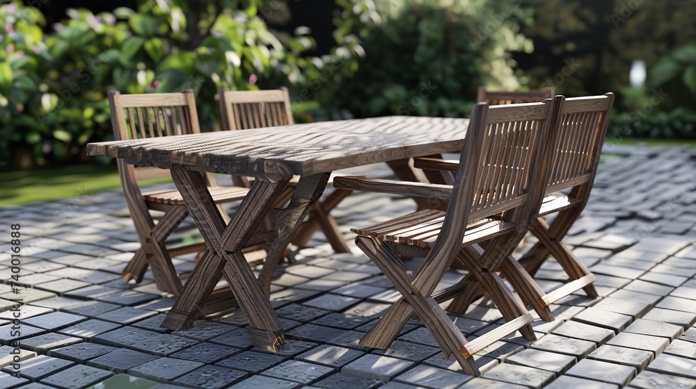 Outdoor Dining Set Isolated on a Transparent Background
Outdoor Dining Set Isolated on a Transparent Background