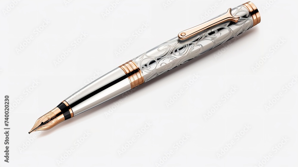 Naklejka premium pen on white background