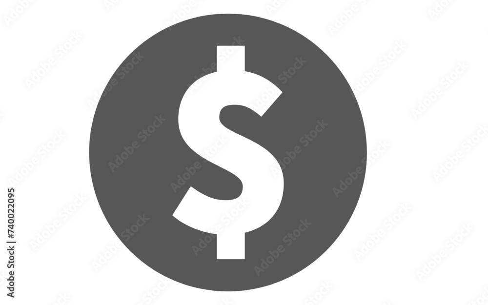 Coin dollar icon. Currency of dollar vector sign. Money symbol Coin dollar icon. Currency of dollar vector sign. Money symbol