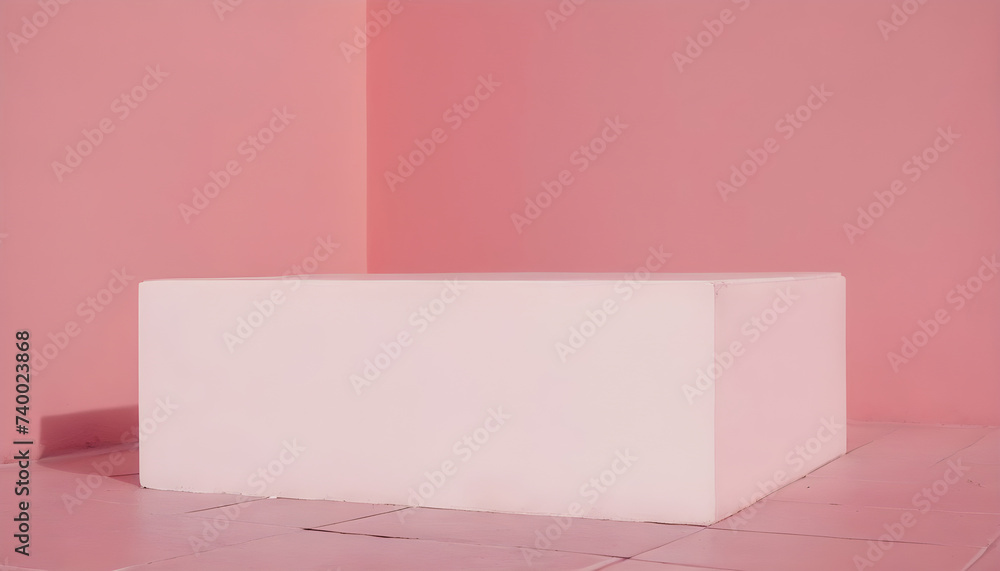 abstract 3d podium on pink background abstract 3d podium on pink background