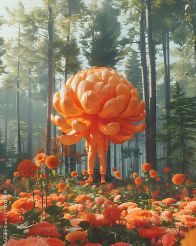autumn forest in the park ai generative 