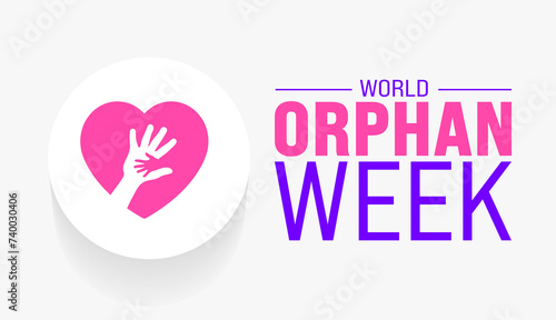 March is World Orphan Week background template. Holiday concept. use to background, banner, placard, card, and poster design template with text inscription and standard color. vector illustration.