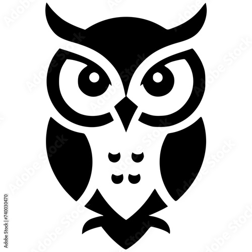 The owl silhouette is simple and elegant