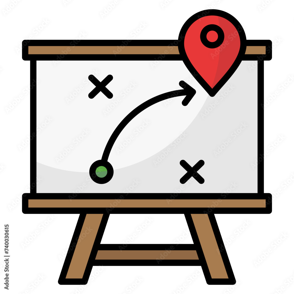 Strategy Map Icon Element For Design Strategy Map Icon Element For Design