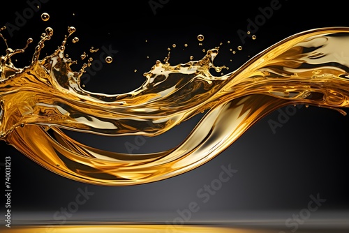 Glamorous Olive or Engine Oil Splash with Waving Effect. Concept Glamorous Photoshoot, Olive Oil Splash, Engine Oil Splash, Waving Effect, Creative Photography