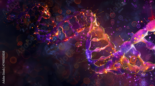 Colorful DNA Double Helix Illustration © Artistic Visions