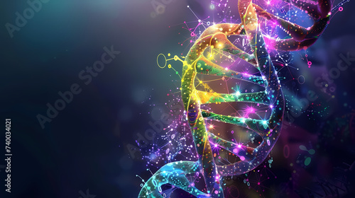 Colorful DNA Double Helix Illustration
