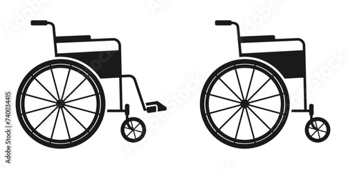 Wheelchair icon vector. flat design disabled wheelchair icon vector illustration isolated on white background.