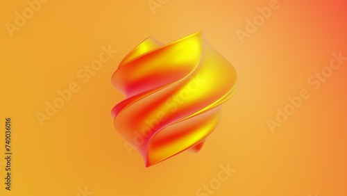 Cuadro en lienzo 3d abstract orange red background