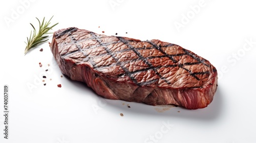Steak isolated on a white background © tydeline