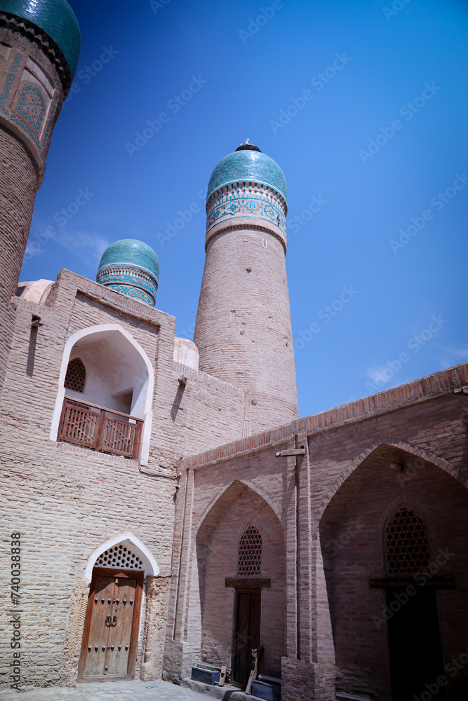 Chor Minor Madrassah in Old Bukhara, Uzbekistan