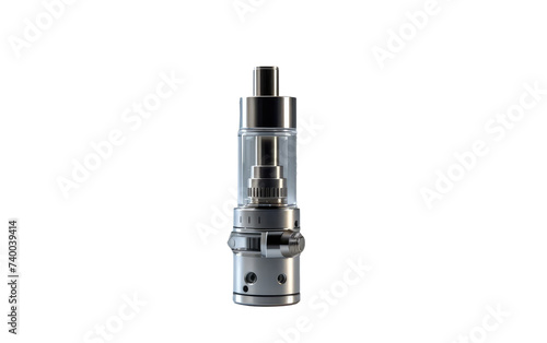 A detailed view of a vapor device, capturing its intricate design and features. Isolated on a Transparent Background PNG.