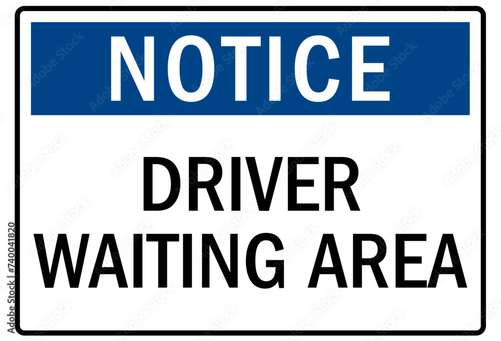 Truck driver sign driver waiting area