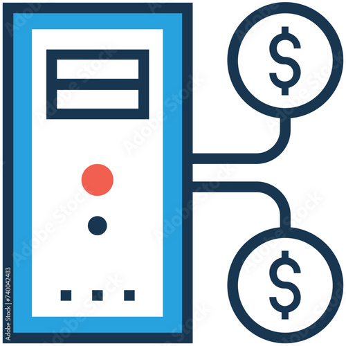 An icon of finance flat vector 