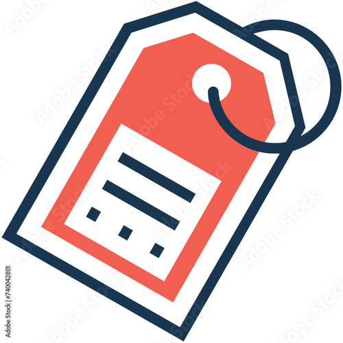 Modern flat icon of tags