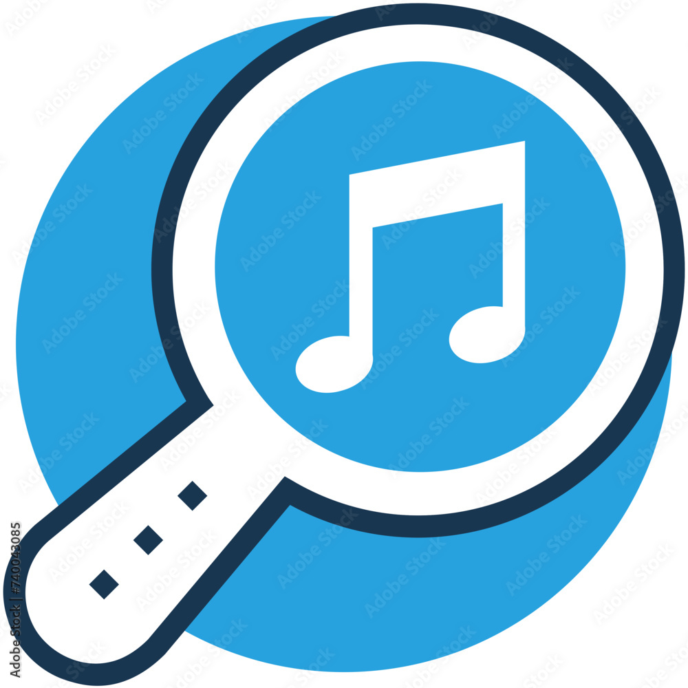 Modern flat icon of music Modern flat icon of music