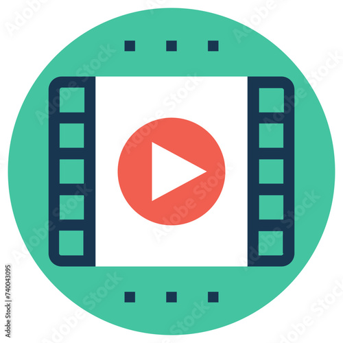 An icon of multimedia flat design 