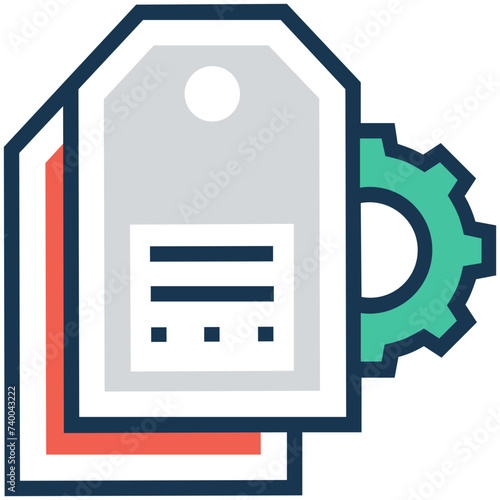 An icon of keywords flat vector 