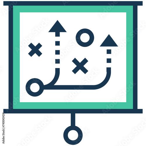 A strategy flat vector icon