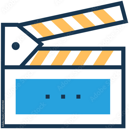 An icon of clapper flat vector
