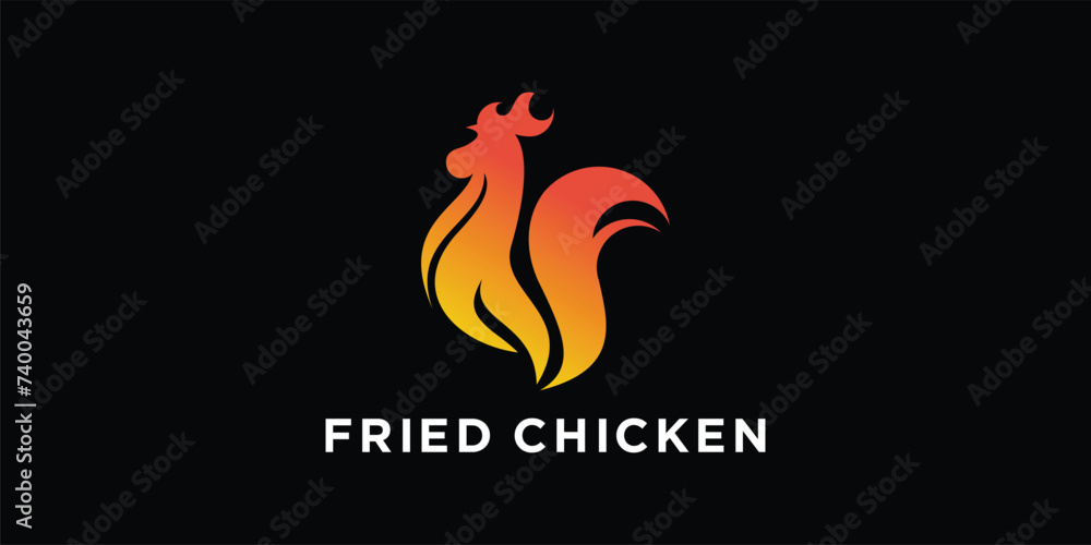 Rustic friead chicken logo